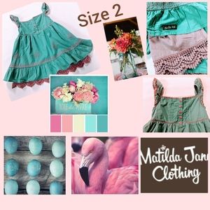 Matilda Jane size 2 dress flutter sleeve ruffle